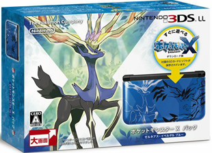 3DS XL Pokémon X et Pokémon Y Bleue avec Pokémon X