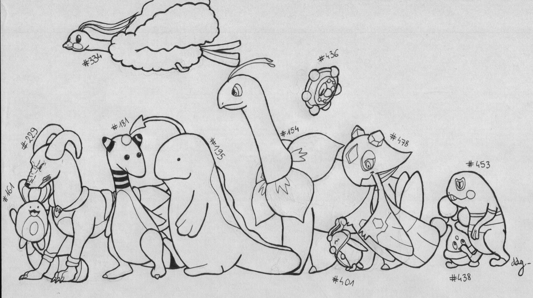 Dessin Pokemon Groupe