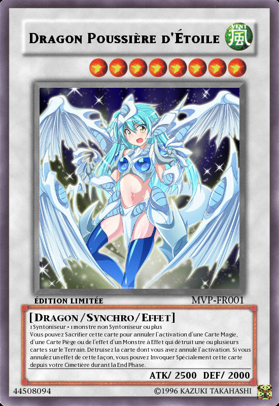 Carte yu gi oh dragon quasar filant