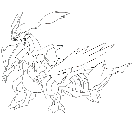Kyurem Coloring Page  Coloriage Kyurem Blanc Pokemon à imprimer