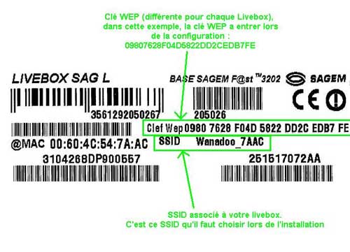 comment avoir la cle wep d une livebox