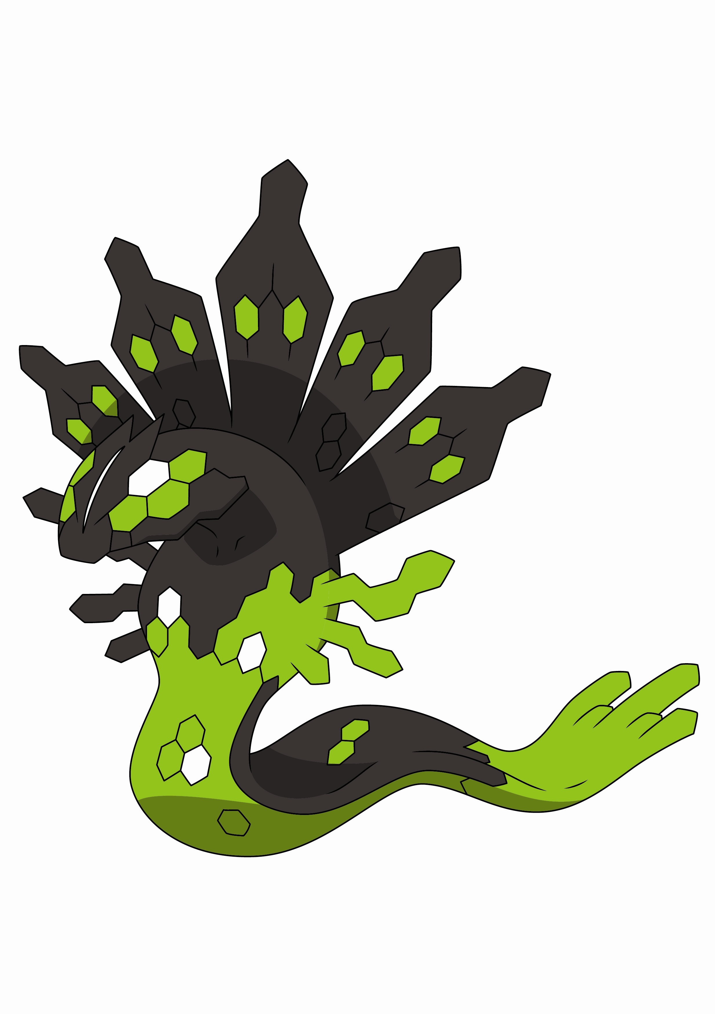 Jusqu   présent il s agissait de la seule forme connue de Zygarde mais en réalité sa structure n est posée que de 50