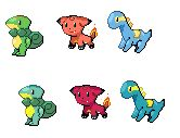 Pokemon.N494 497 500DES STARTER ET DES STARTER SHINI