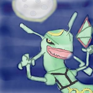 Rayquaza in the night