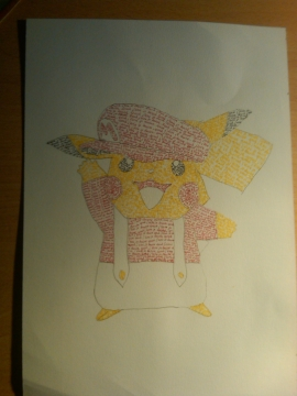 quand j'écris je dessine : pickachu mario ( 3 )