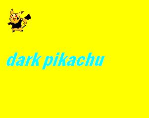dark pikachu