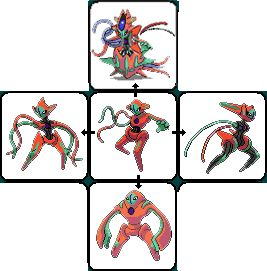 Évolutions de Deoxys dans Pokémon Origines Obscures