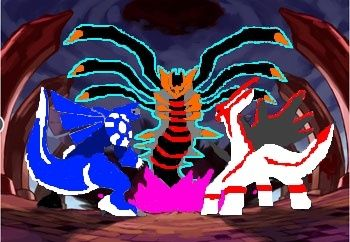 Giratina, dialga et palkia.