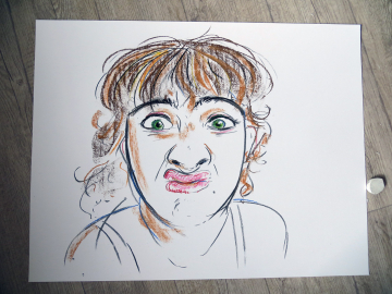 Autoportrait grimaçant