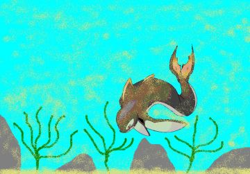 dans l'eau