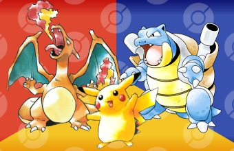Tuiles et bannières de Pokémon Rouge, Bleue et Jaune