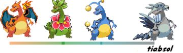 plusieurs types de Dracaufeu 