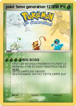 pokemon sarter 5g en carte!!!!!!