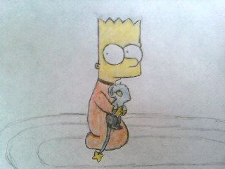 Bart et Lixy...et un tapis transparent.