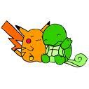 Pikachu et carapuce 