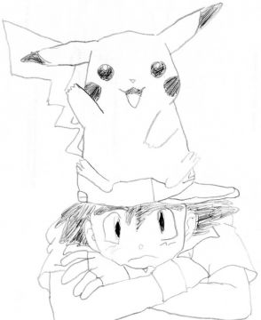 pikachu sur la tete de sachat