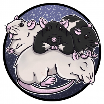 Nouveau logo ~ mes 4 ratounes 
