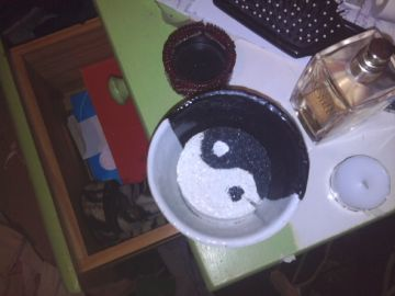 pot à bougies Yin yang