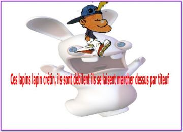 lapin crétain de gros NUL !!!!!!!!!!!!!!!!!!!!!!!!!!!!!