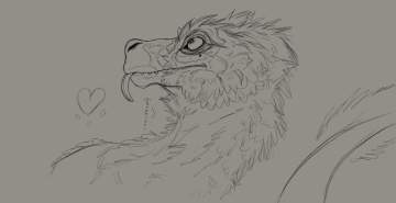 Raptor Cute Sketchart