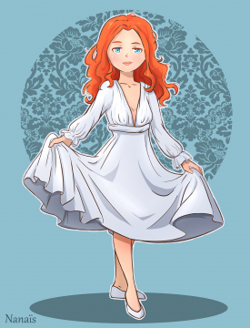 Mana in her dress