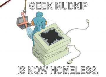 [Dessin] Geek Mudkip is now homeless (version colorisée)