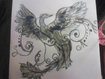 Oiseau bleu-gris