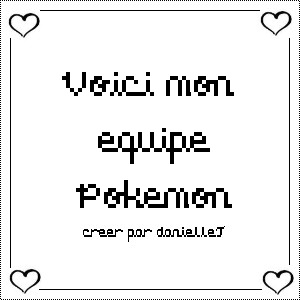 Mon équipe pokémon 