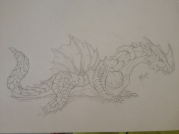 Croquis préparatoire pour un dessin au aigu'