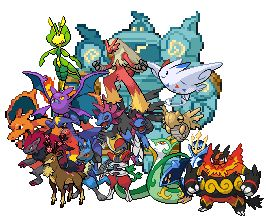 Tous les premiers pokémon de la Team Legend