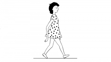 (Animation) Fille qui marche 