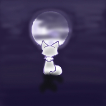 White wolf under the moon. HEIL WÖLFE ! o/