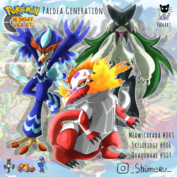 Quelques pokémons de Paldea