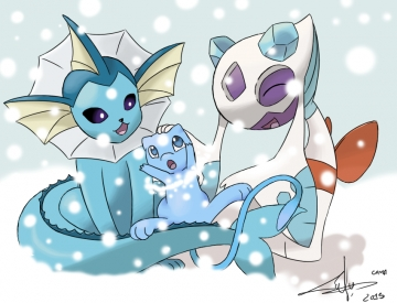 Pokémon Dessinez Les Tous Challenge 021 - #134 - Aquali, #151 - Mew chromatique, #478 - Mômartik