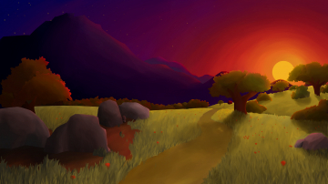 Coucher de Soleil en Montage