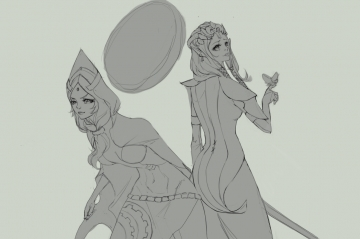 WIP/FANART - Zelda et Midona !