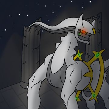 Arceus au sommet du mont couronnée