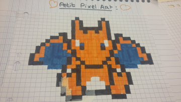 Petit pixel art dracaufeu !!!
