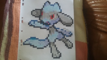 Riolu pixel art !!