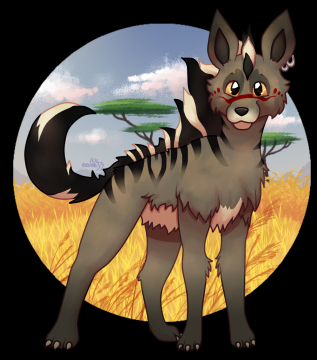 Artfight 2024 - Une hyène heureuse !