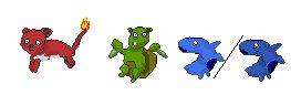 Les 3 starters réunis.