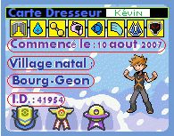 Ma Carte de dresseur officielle!