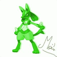 Le Lucario vert pour Carcha10 ! ^^