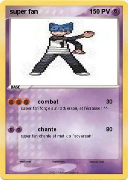 caRtE PokEmOn poUr super fan