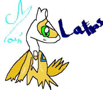 Mon dessin de Latias fait sur Paint(AUTRE STYLE)