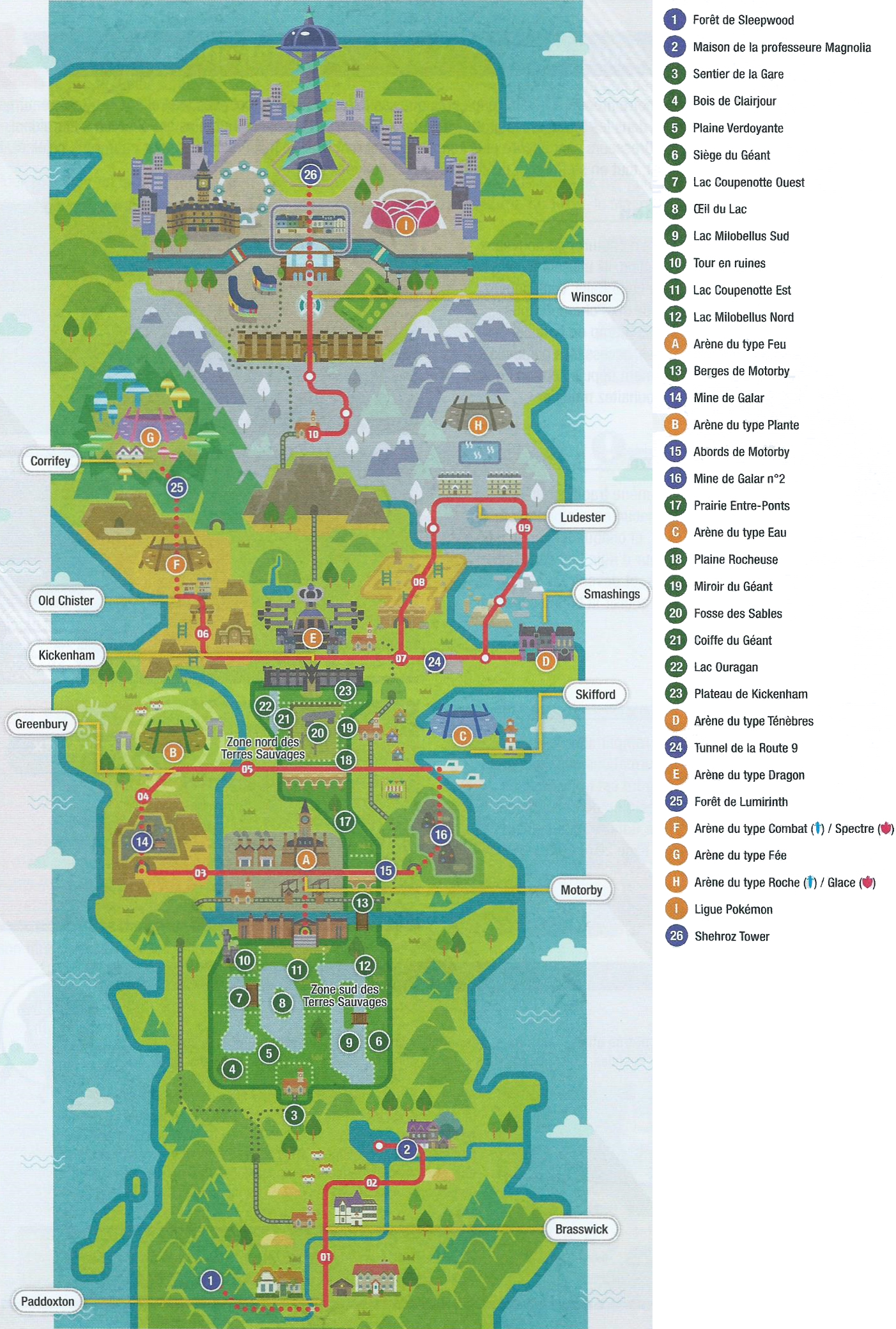 Pokémon Épée et Bouclier &gt; Guide des Lieux &gt; Accueil - Pokébip.com