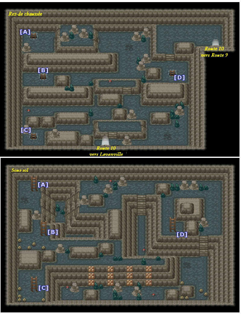 Pokémon Or HeartGold et Argent SoulSilver > Guide des Lieux > Grotte 