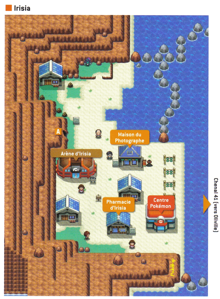 Pokémon Or HeartGold et Argent SoulSilver > Guide des Lieux > Irisia