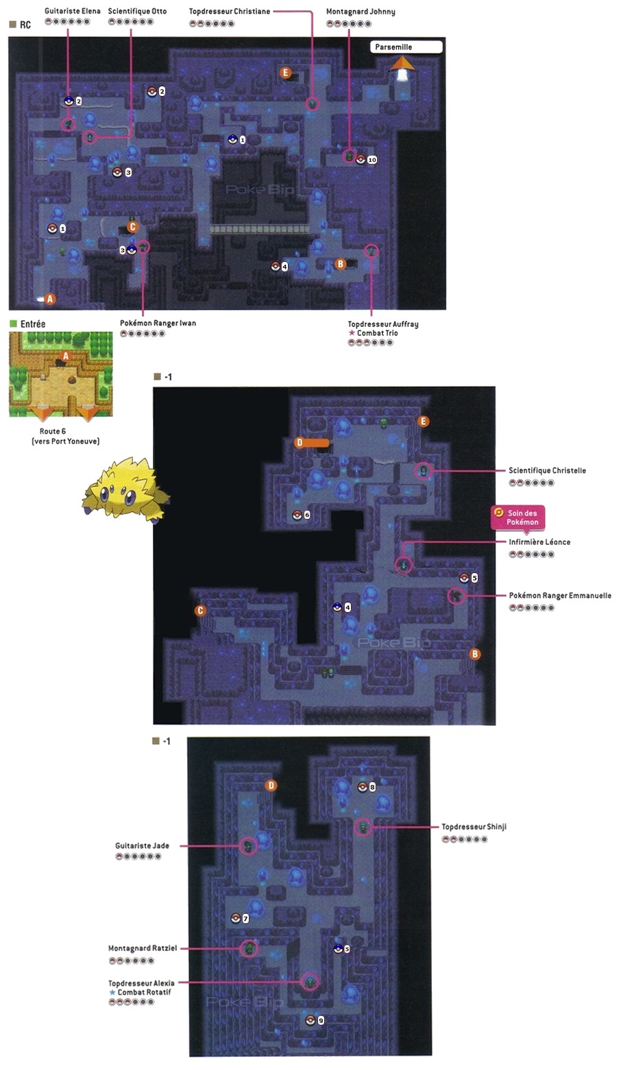 Pokémon Noir 2 et Blanc 2 > Guide des Lieux > Grotte Électrolithe