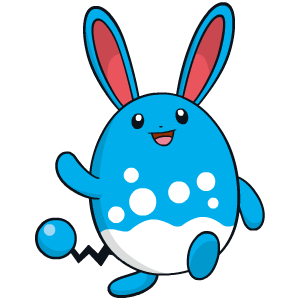 azumarill pokémon eau fée dans or et argent